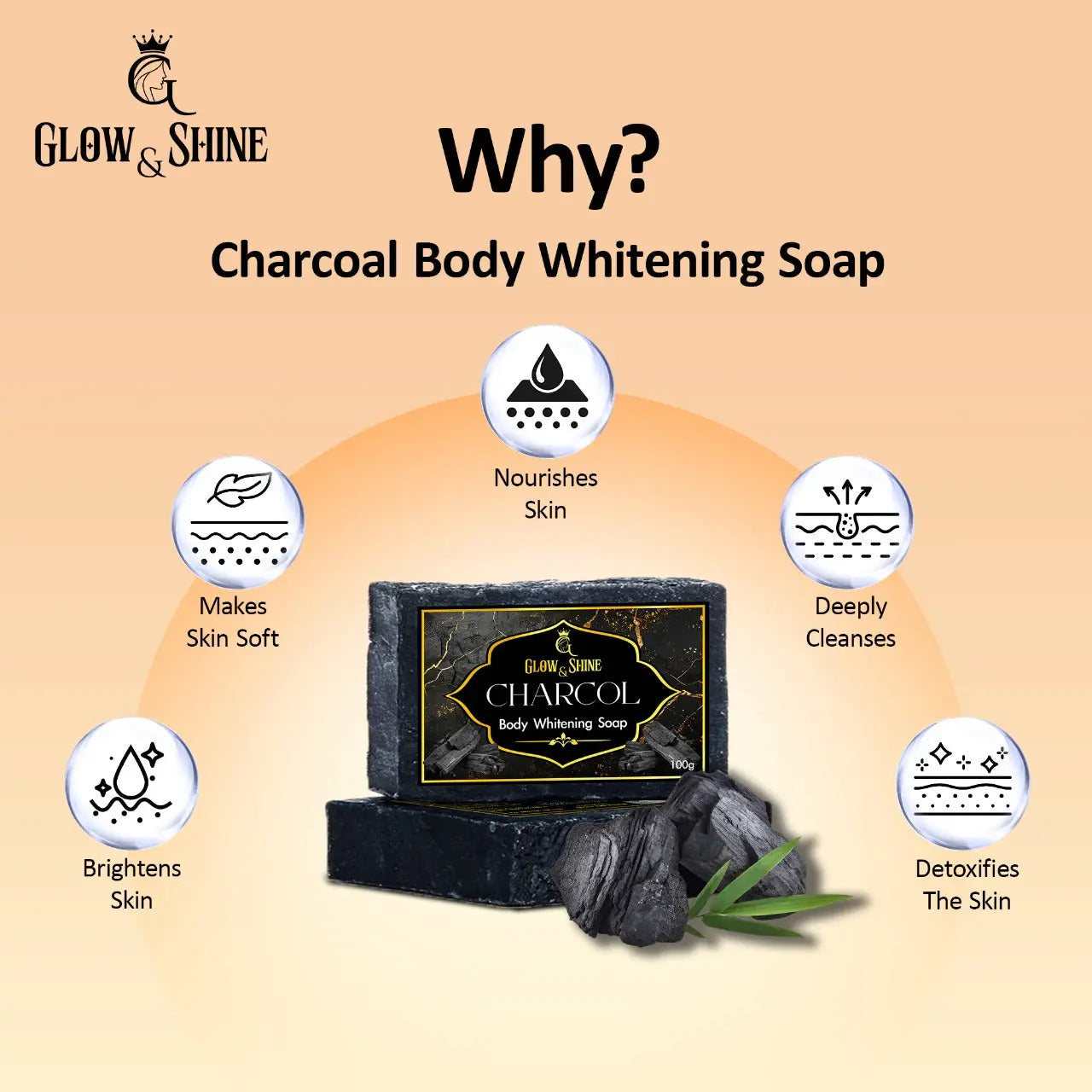 BODY WHITENING NIGHT CREAM AND SOAP COMBO Glow&shine