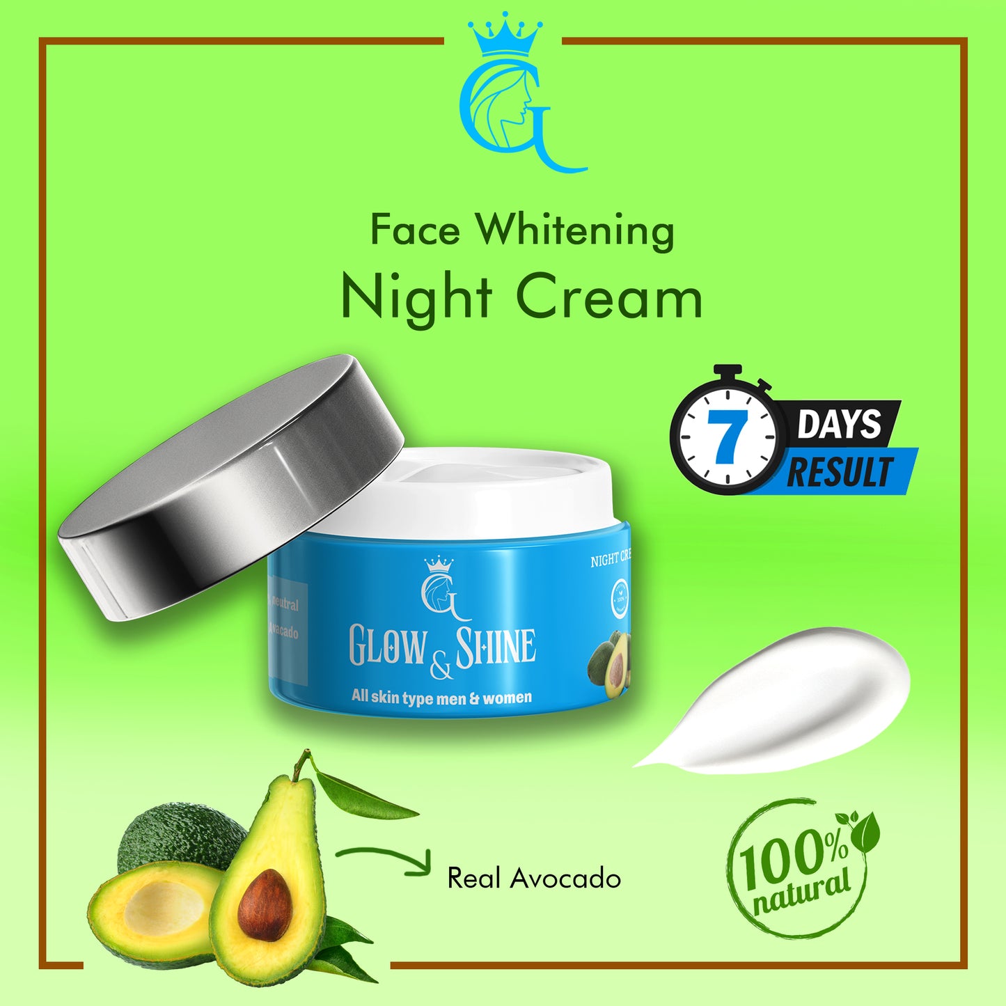 Glow & Shine 🌙 Night Cream targets pigmentation, dark spots & dullness ✨