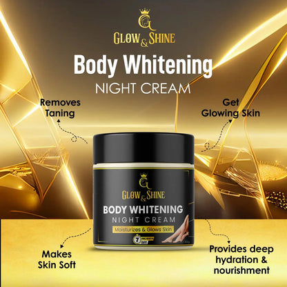 BODY WHITENING NIGHT CREAM AND SOAP COMBO Glow&shine