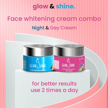 FACE WHITENING NIGHT DAY CREAM COMBO Glow&shine